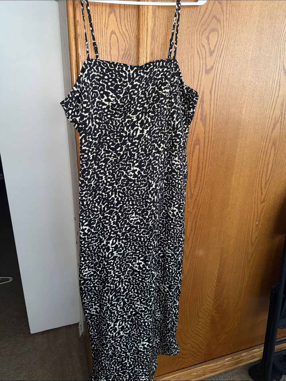 a new day Black and White Animal Print Maxi Dress
